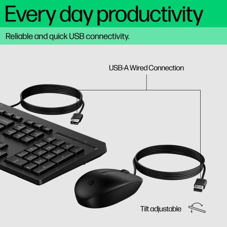 HP 225 Wired Mouse and Keyboard Combo - GKN Direct