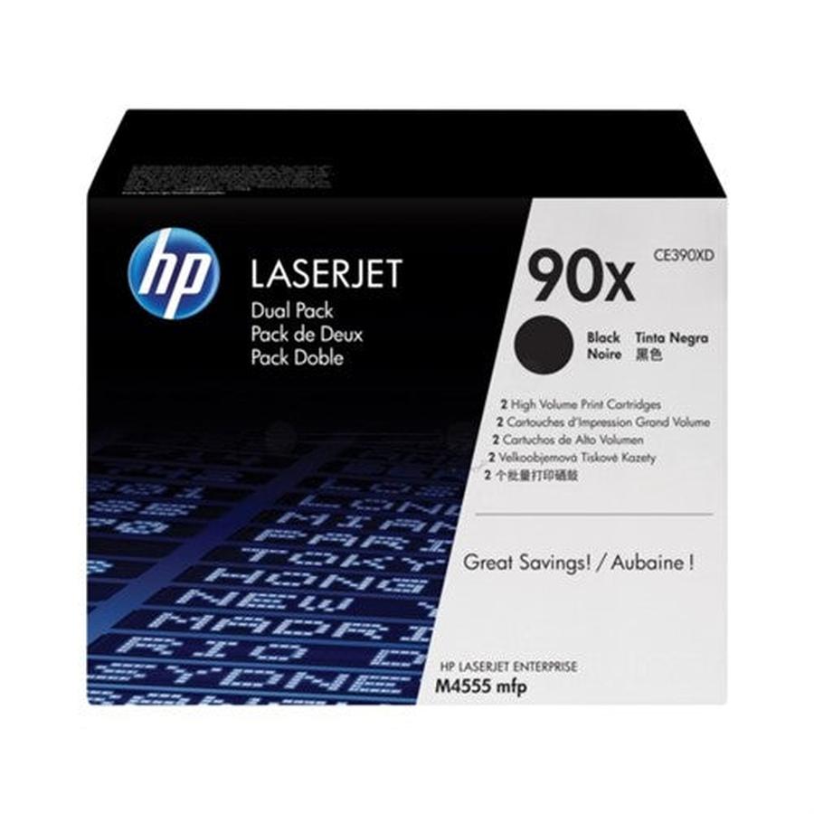 HP CE390XD/90X Toner cartridge black twin pack, 2x24K pages ISO/IEC 19752 Pack=2 for HP LaserJet M 4555/602 - GKN Direct
