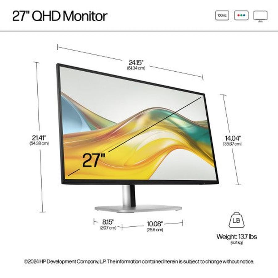 HP Series 5 Pro 27 inch QHD Monitor - 527pq - GKN Direct