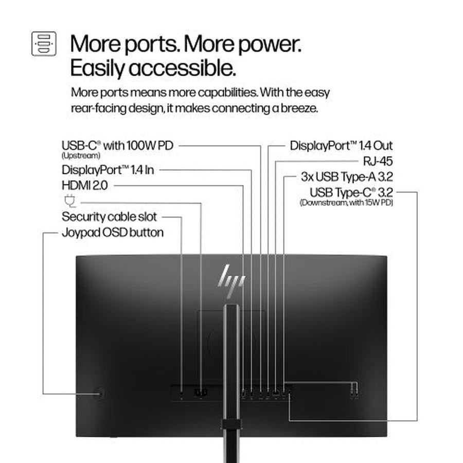 HP Series 5 Pro 27 inch QHD USB-C Monitor - 527pu - GKN Direct