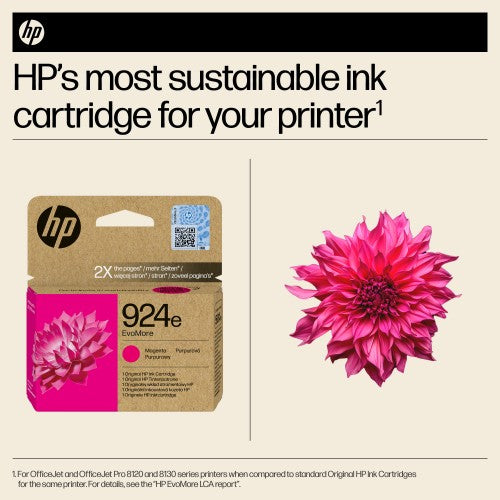 HP 4K0U8NE/924E Ink cartridge magenta EvoMore, 800 pages ISO/IEC 19752 10ml for HP OJ Pro 8120/e