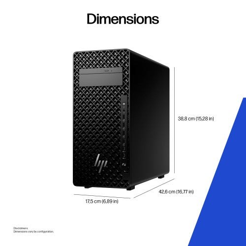 HP Z2 Tower G1i Intel Core Ultra 9 285K 64 GB DDR5-SDRAM 1 TB SSD NVIDIA RTX PRO 4000 Blackwell Windows 11 Pro Workstation AI Workstation, AI PC Black