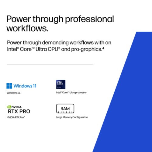 HP ZBook X G2i 16 inch Mobile Workstation PC Wolf Pro Security Edition - Data Science Copilot+ PC Intel Core Ultra 7 356H 40.6 cm (16") WUXGA 32 GB DDR5-SDRAM 1 TB SSD NVIDIA RTX PRO 1000 Blackwell Wi-Fi 7 (802.11be) Windows 11 Pro AI Workstation, AI PC S
