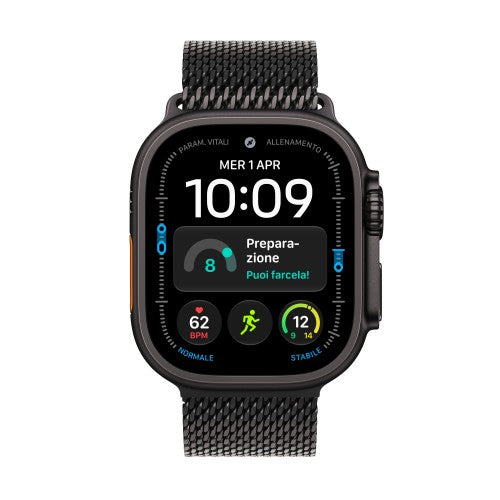 Apple Watch Ultra 4 GPS + Cellular 49mm Black Titanium Case with Black Titanium Milanese Loop - L