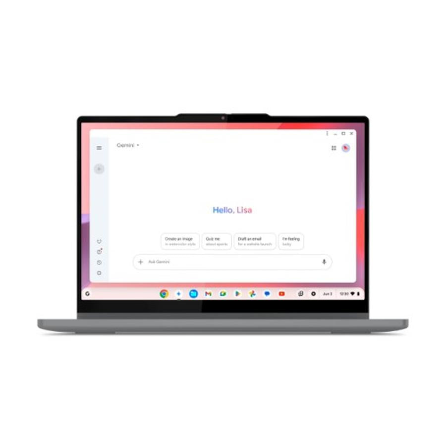Lenovo Chrome 2in1 14IRU10 Intel Core 5 120U Chromebook 35.6 cm (14") Touchscreen WUXGA 8 GB LPDDR5-SDRAM 128 GB UFS Wi-Fi 6E (802.11ax) ChromeOS English Grey - GKN Direct