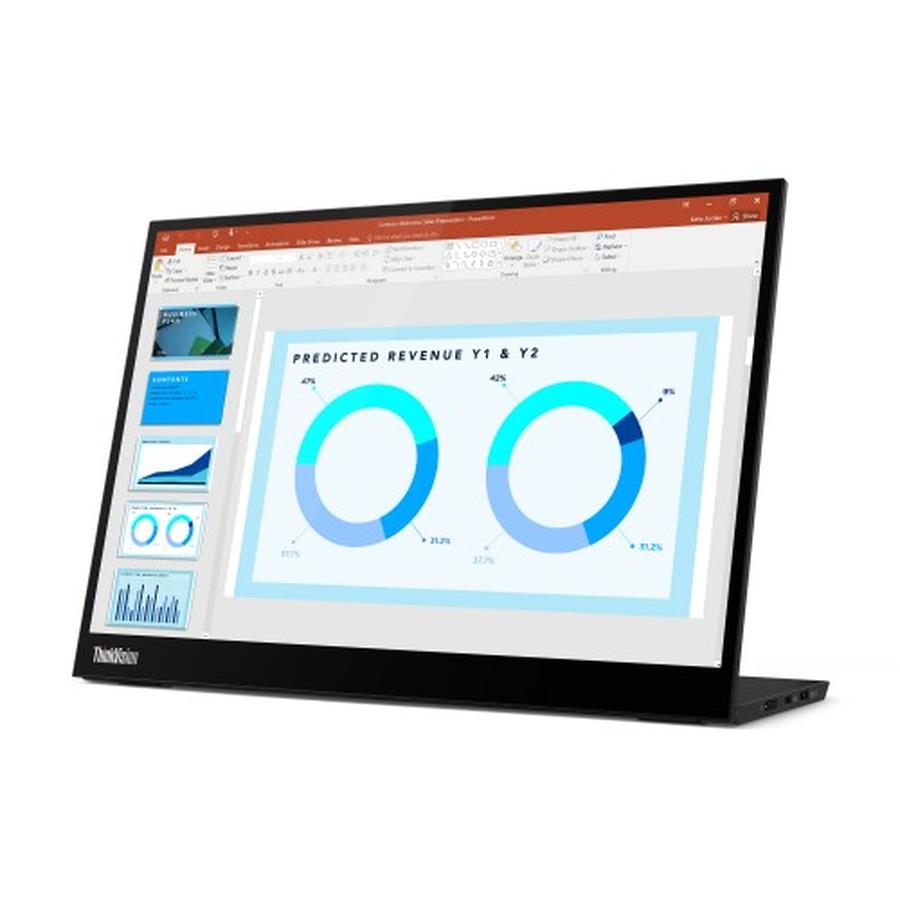 Lenovo ThinkVision M14d LED display 35.6 cm (14") 2240 x 1400 pixels 2.2K Black - GKN Direct
