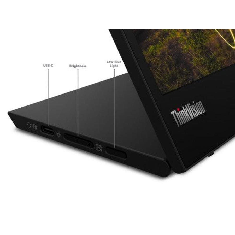 Lenovo ThinkVision M15 LED display 39.6 cm (15.6") 1920 x 1080 pixels Full HD Black - GKN Direct
