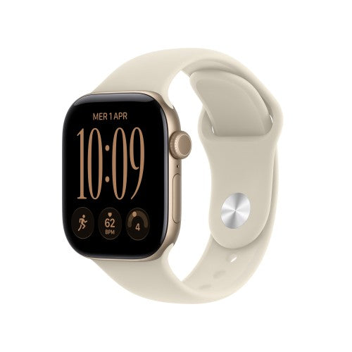 Apple Watch Series 12 GPS 42mm Light Gold Aluminium Case with Sand Sport Band - M/L