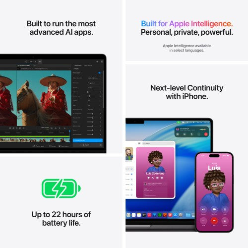 Apple MacBook Pro 14-inch : M5 Pro chip with 15‑core CPU and 16‑core GPU, 24GB, 1TB SSD - Silver