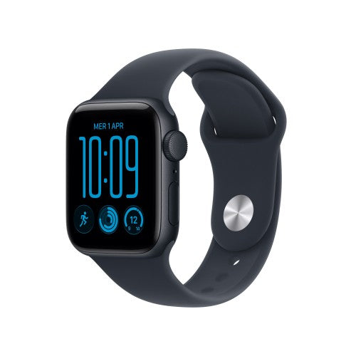 Apple Watch SE (3nd generation) SE 3 GPS 40mm Midnight Aluminium Case with Navy Blue Sport Band - M/L