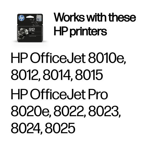 HP 3YL80AE/912 Ink cartridge black, 300 pages 8.29ml for HP OJ Pro 8010/e/8020
