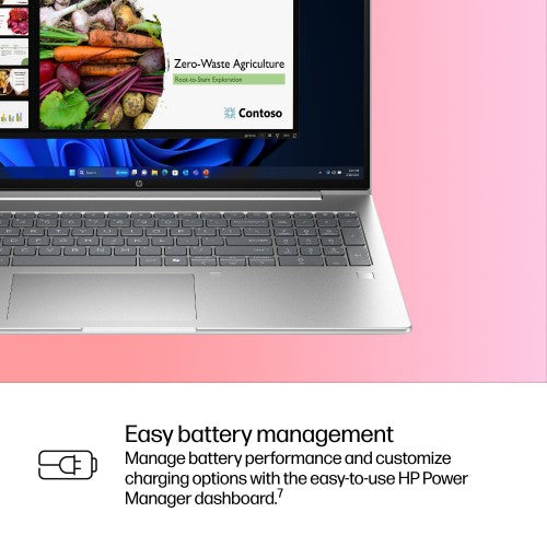 HP ProBook 4 G1iR 16 PC Intel Core 5 120U Laptop 40.6 cm (16") WUXGA 16 GB DDR5-SDRAM 512 GB SSD Wi-Fi 6E (802.11ax) Windows 11 Pro Silver