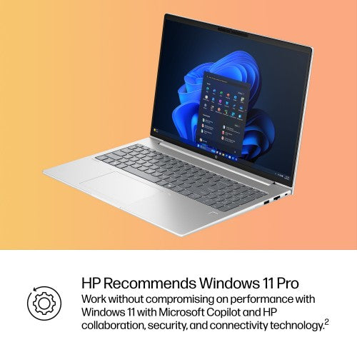 HP ProBook 4 G1i AI Intel Core Ultra 5 225U Laptop 40.6 cm (16") WUXGA 24 GB DDR5-SDRAM 512 GB SSD Wi-Fi 6E (802.11ax) Windows 11 Pro AI PC Silver