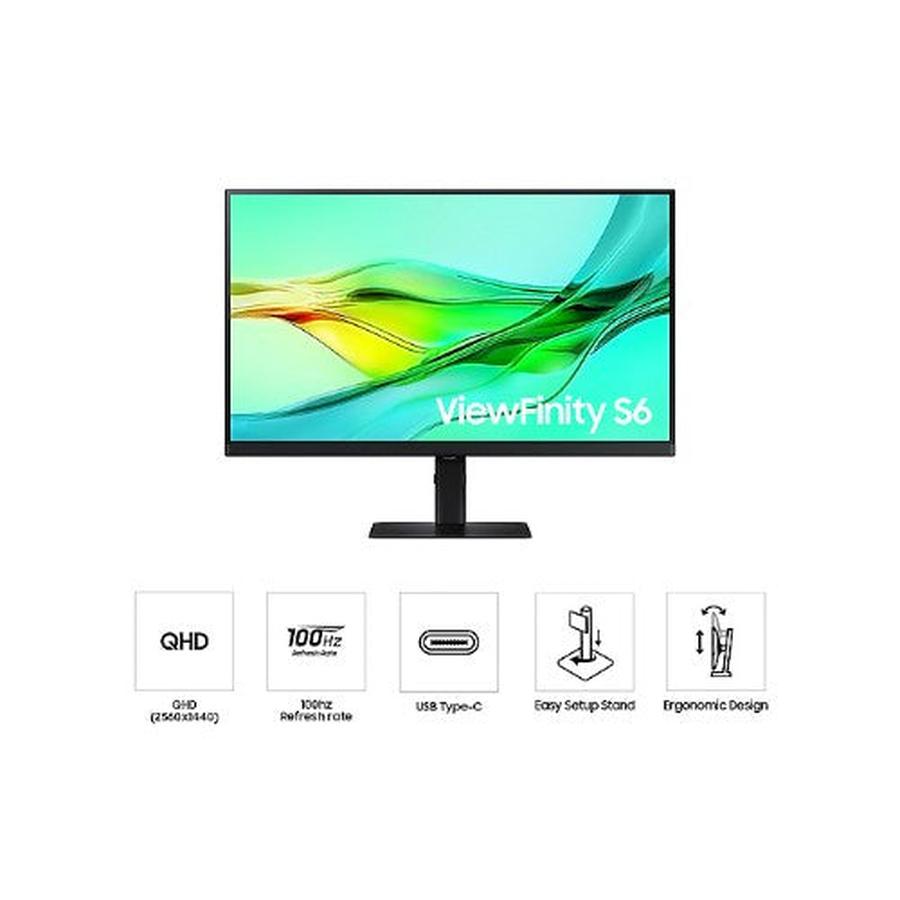 Samsung LS27D600UAU computer monitor 68.6 cm (27") 2560 x 1440 pixels Quad HD Black - GKN Direct