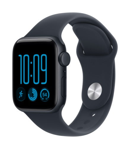 Apple Watch SE (3nd generation) SE 3 GPS + Cellular 40mm Midnight Aluminium Case with Navy Blue Sport Band - S/M