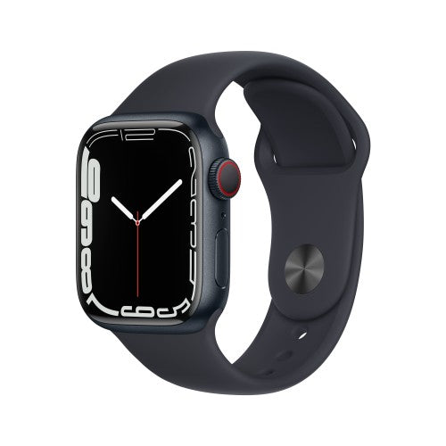 Apple Watch Series 7 OLED 41 mm Digital Touchscreen 4G Black Wi-Fi GPS (satellite)