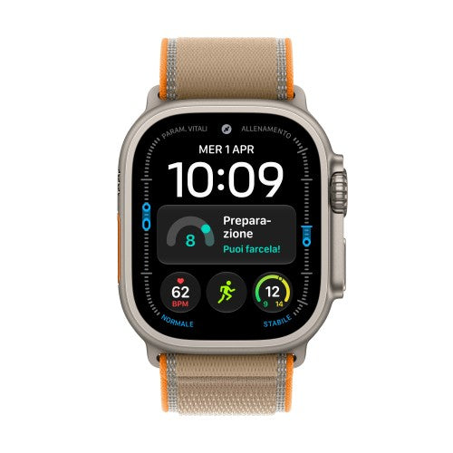 Apple Watch Ultra 4 GPS + Cellular 49mm Natural Titanium Case with Sand Trail Loop - M/L