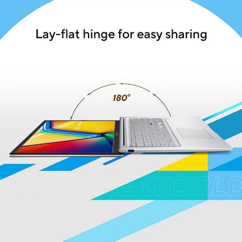 ASUS Vivobook 17 X1704VA-AU811W Intel Core 5 120U Laptop 43.9 cm (17.3") Full HD 8 GB DDR4-SDRAM 512 GB SSD Wi-Fi 6 (802.11ax) Windows 11 Home Silver