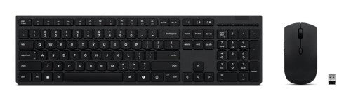 Lenovo 4X31R64325 keyboard Mouse included Office RF Wireless + Bluetooth French Black