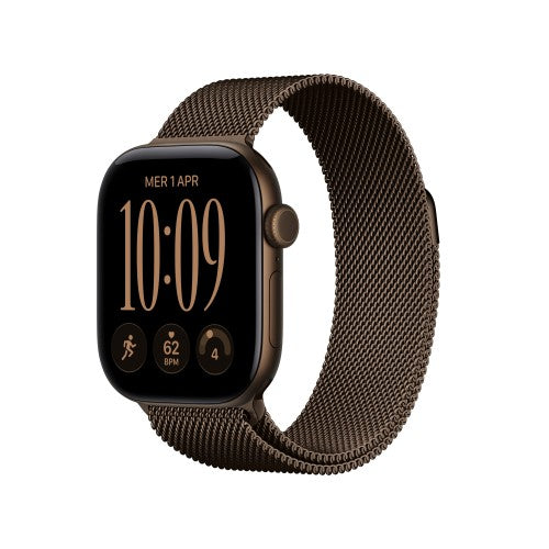 Apple Watch Series 12 GPS + Cellular 42mm Dark Bronze Aluminium Case with Dark Bronze Milanese Loop