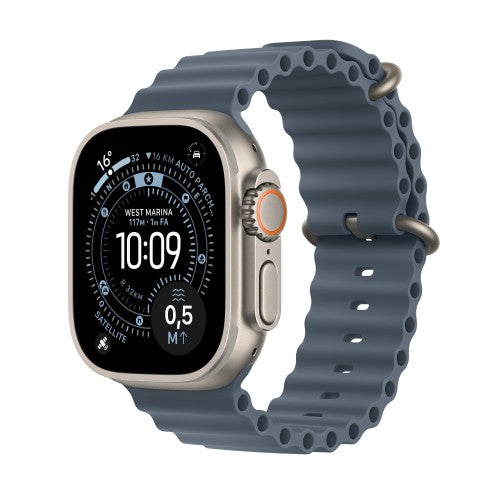 Apple Watch Ultra 3 GPS + Cellular 49mm Natural Titanium Case with Anchor Blue Ocean Band