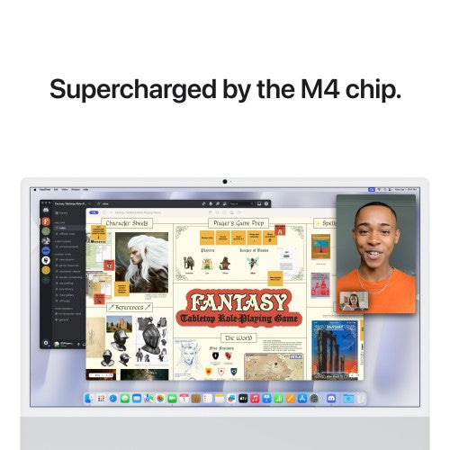Apple iMac 24-inch with Retina 4.5K display: M4 chip with 10‑core CPU and 10‑core GPU, 24GB, 512GB SSD - Silver