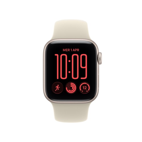 Apple Watch SE (3nd generation) SE 3 GPS + Cellular 40mm Starlight Aluminium Case with Sand Sport Band - M/L