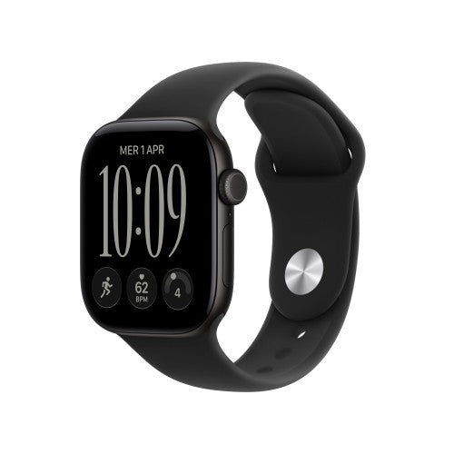 Apple Watch Series 12 GPS 42mm Black Aluminium Case with Black Sport Band - S/M