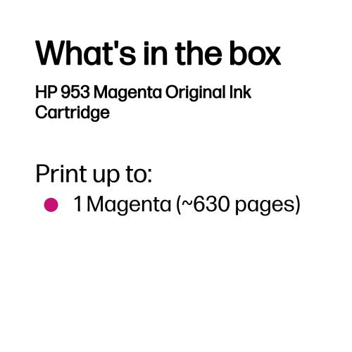 HP F6U13AE/953 Ink cartridge magenta, 630 pages 9ml for HP OfficeJet Pro 7700/8210/8710