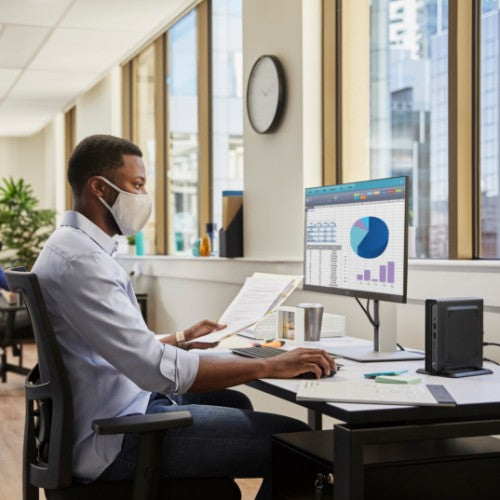 HP Pro Mini 400 G9 Intel® Core™ i3 i3-13100T 8 GB DDR4-SDRAM 256 GB SSD Windows 11 Pro Mini PC Black