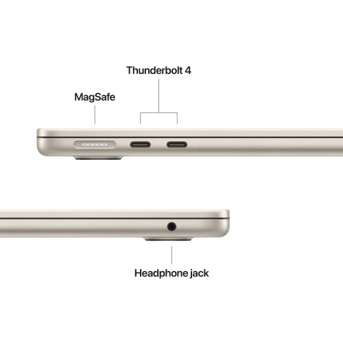 Apple MacBook Air 13-inch : M5 chip with 10‑core CPU and 10‑core GPU, 24GB, 1TB SSD - Starlight