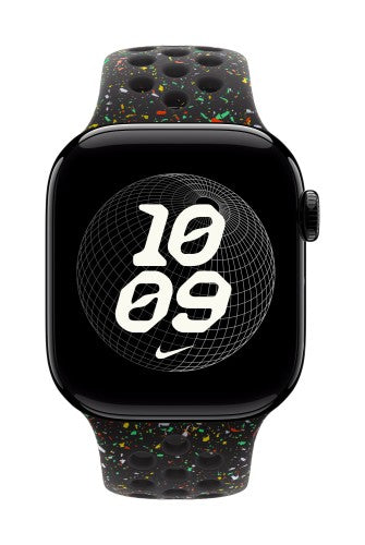 Apple MGAF4ZM/A smart wearable accessory Band Black Aluminium, Fluoroelastomer
