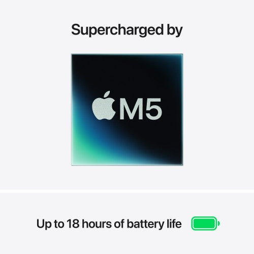 Apple MacBook Air 13-inch : M5 chip with 10‑core CPU and 10‑core GPU, 24GB, 1TB SSD - Sky Blue