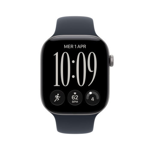 Apple Watch Series 12 GPS 46mm Space Grey Aluminium Case with Navy Blue Sport Band - S/M