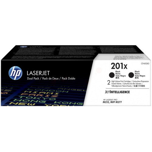 HP CF400XD/201X Toner cartridge black high-capacity twin pack, 2x2.8K pages ISO/IEC 19752 Pack=2 for HP Pro M 252