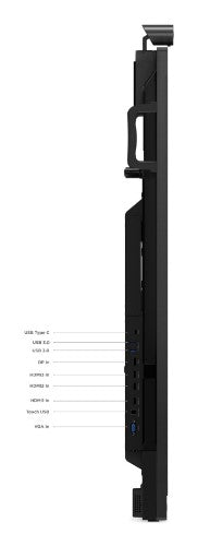 Lenovo ThinkVision T65 computer monitor 165.1 cm (65") 3840 x 2160 pixels 4K Ultra HD LED Touchscreen Black