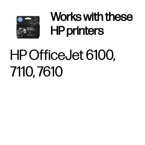 HP CN053AE/932XL Ink cartridge black high-capacity, 1K pages ISO/IEC 24711 22.5ml for HP OfficeJet 6100/7510/7610