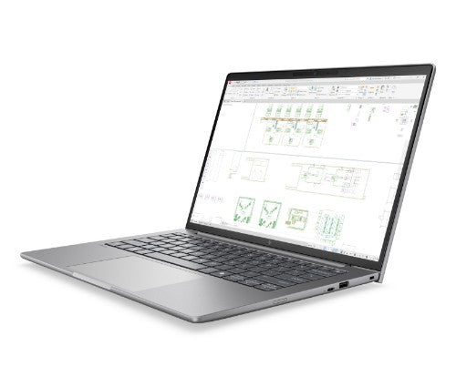 HP E82H3ET laptop Copilot+ PC 386H 35.6 cm (14") WUXGA 32 GB DDR5-SDRAM 1 TB SSD Wi-Fi 7 (802.11be) Windows 11 Pro AI Workstation, AI PC Silver