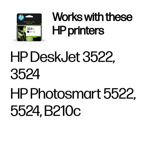 HP CN684EE/364XL Ink cartridge black high-capacity, 550 pages ISO/IEC 24711 18ml for HP PhotoSmart B 110/C 309/D 5460/Plus/Premium