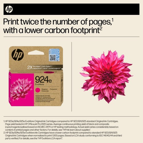 HP 4K0U8NE/924E Ink cartridge magenta EvoMore, 800 pages ISO/IEC 19752 10ml for HP OJ Pro 8120/e