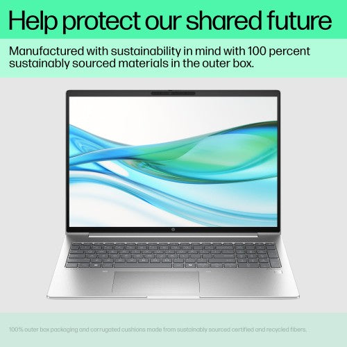 HP ProBook 460 G11 Intel Core Ultra 5 125U Laptop 40.6 cm (16") WUXGA 16 GB DDR5-SDRAM 256 GB SSD Wi-Fi 6E (802.11ax) Windows 11 Pro AI PC Silver