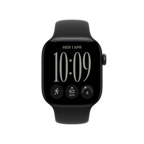 Apple Watch Series 12 GPS + Cellular 42mm Black Aluminium Case with Black Sport Band - S/M