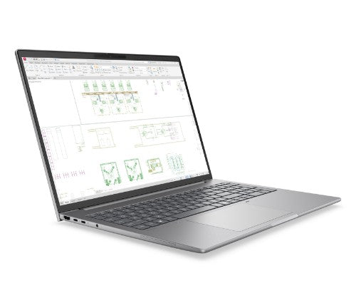HP E82H4ET laptop Copilot+ PC 40.6 cm (16") WUXGA 16 GB DDR5-SDRAM 512 GB SSD Wi-Fi 7 (802.11be) Windows 11 Pro AI Workstation, AI PC Silver