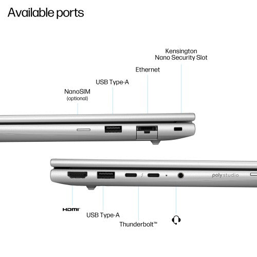 HP EliteBook 6 G1i 13 inch Notebook AI PC Wolf Pro Security Edition Intel Core Ultra 5 225U Laptop 33.8 cm (13.3") Touchscreen WUXGA 16 GB DDR5-SDRAM 512 GB SSD Wi-Fi 7 (802.11be) Windows 11 Pro Silver