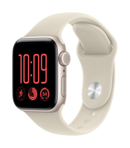 Apple Watch SE (3nd generation) SE 3 GPS + Cellular 40mm Starlight Aluminium Case with Sand Sport Band - S/M