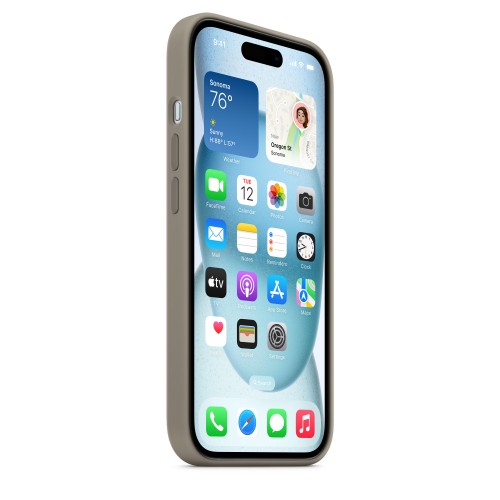 Apple iPhone 15 Silicone Case with MagSafe - Clay