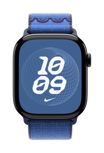 Apple MGD64ZM/A smart wearable accessory Band Blue Nylon, Recycled polyester, Spandex