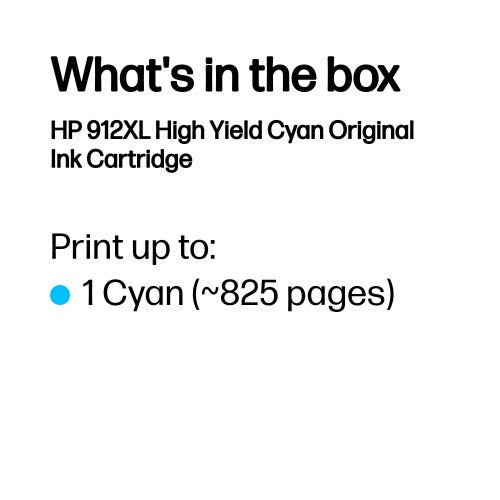 HP 3YL81AE/912XL Ink cartridge cyan high-capacity, 825 pages 9.9ml for HP OJ Pro 8010/e/8020/8020 e