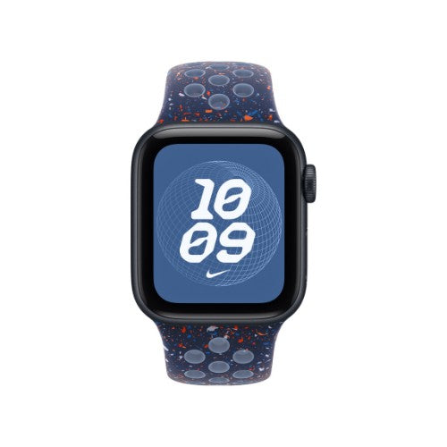 Apple MGA84ZM/A smart wearable accessory Band Blue Aluminium, Fluoroelastomer