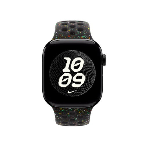 Apple MGAE4ZM/A smart wearable accessory Band Black Aluminium, Fluoroelastomer